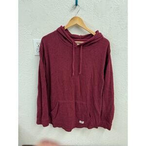 Maroon Vans Lightweight Hoodie Large Mens Unisex